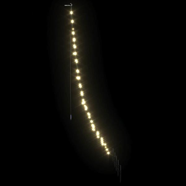 Grote foto vidaxl led kerstboom met grondspiesjes warmwit 180 cm metaal diversen overige diversen