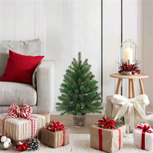 Grote foto vidaxl kunstkerstboom met standaard groen 75 cm pvc pe en staal diversen overige diversen