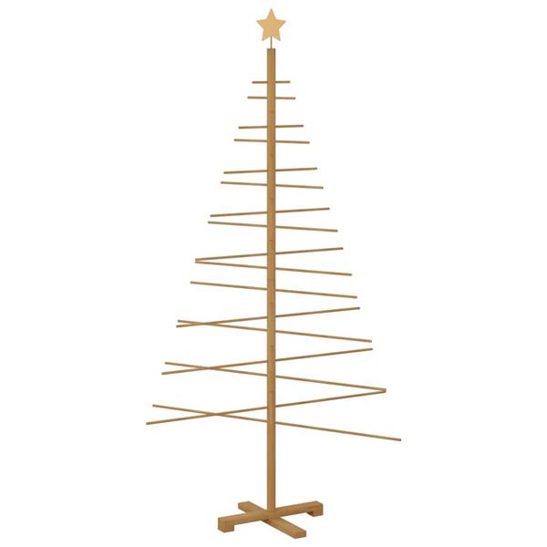 Grote foto vidaxl houten kerstboom met standaard bruin 180 cm bamboe diversen overige diversen