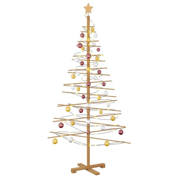 Grote foto vidaxl houten kerstboom met standaard bruin 180 cm bamboe diversen overige diversen