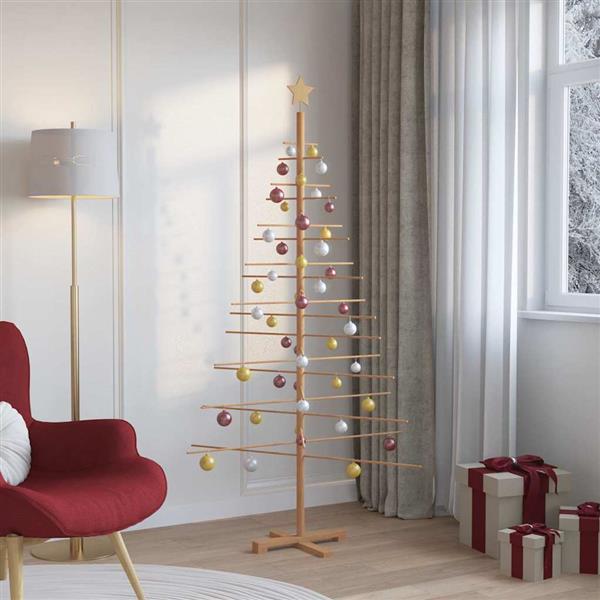Grote foto vidaxl houten kerstboom met standaard bruin 180 cm bamboe diversen overige diversen
