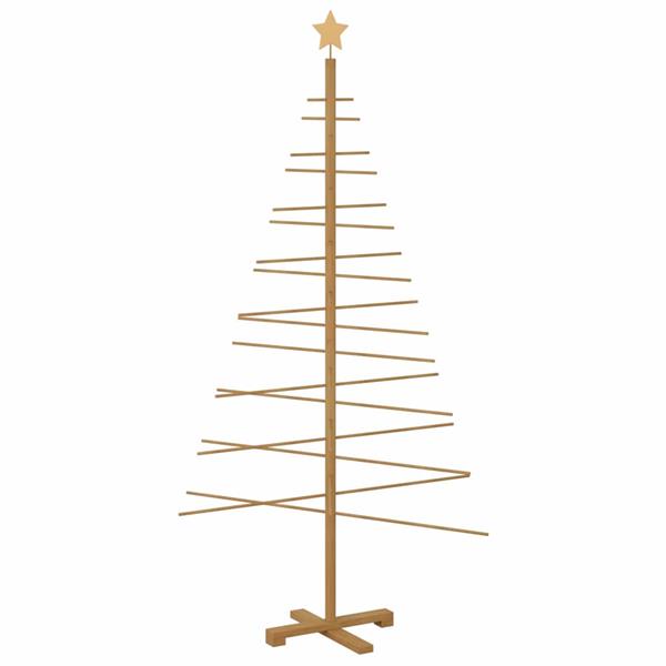 Grote foto vidaxl houten kerstboom met standaard bruin 180 cm bamboe diversen overige diversen