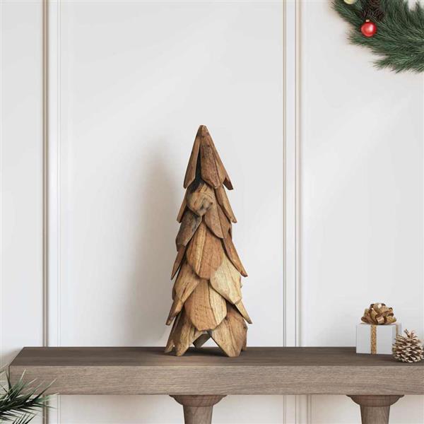 Grote foto vidaxl kerstboom met standaard bruin 50 cm massief teakhout diversen overige diversen
