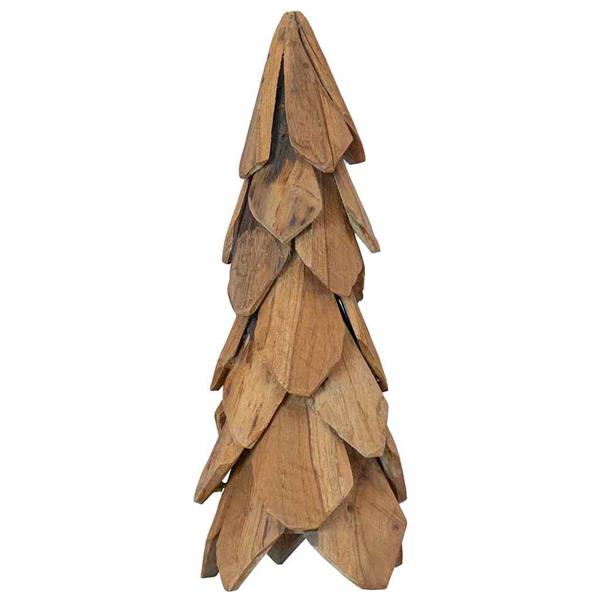 Grote foto vidaxl kerstboom met standaard bruin 50 cm massief teakhout diversen overige diversen
