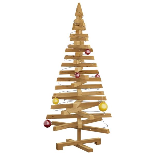 Grote foto vidaxl kerstbomen met standaard bruin 120 cm massief grenenhout diversen overige diversen