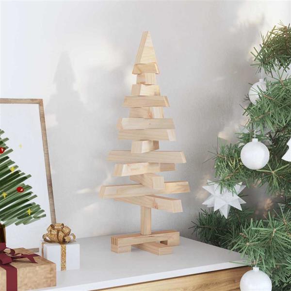 Grote foto vidaxl kerstbomen met standaard naturel 60 cm massief grenenhout diversen overige diversen