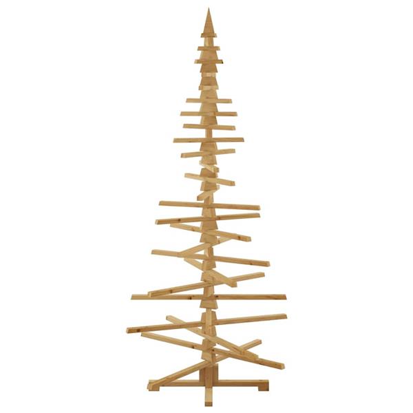 Grote foto vidaxl houten kerstboom met standaard bruin 210 cm massief grenenhout diversen overige diversen