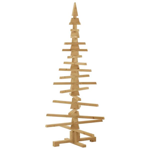 Grote foto vidaxl houten kerstboom met standaard bruin 150 cm massief grenenhout diversen overige diversen