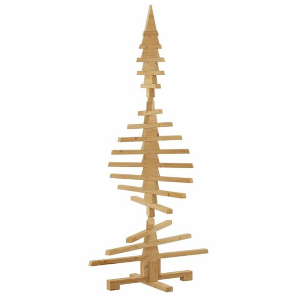 Grote foto vidaxl houten kerstboom met standaard bruin 150 cm massief grenenhout diversen overige diversen