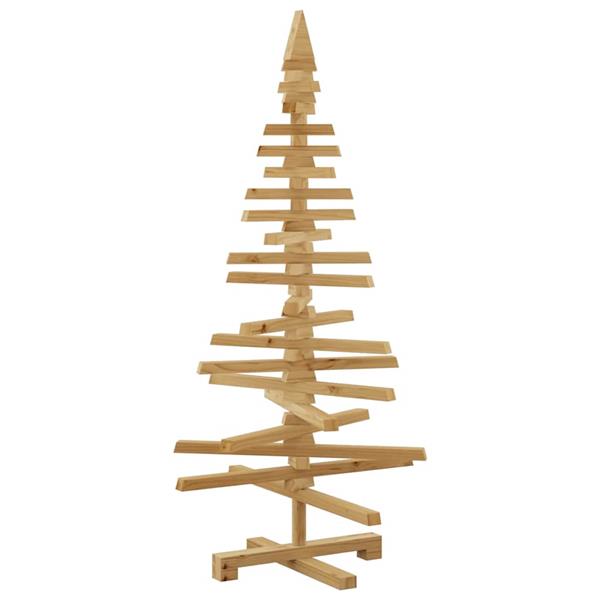 Grote foto vidaxl houten kerstboom met standaard bruin 120 cm massief grenenhout diversen overige diversen
