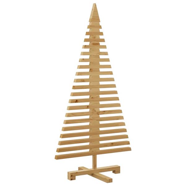 Grote foto vidaxl houten kerstboom met standaard bruin 120 cm massief grenenhout diversen overige diversen