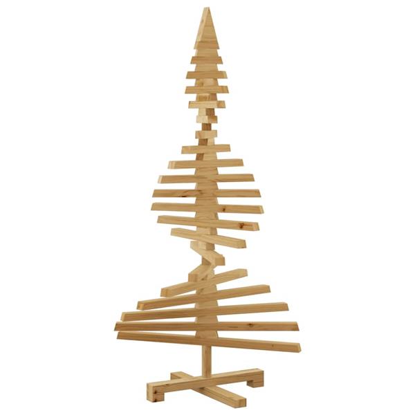 Grote foto vidaxl houten kerstboom met standaard bruin 120 cm massief grenenhout diversen overige diversen