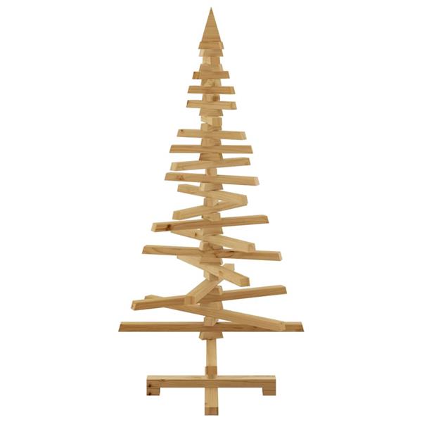 Grote foto vidaxl houten kerstboom met standaard bruin 120 cm massief grenenhout diversen overige diversen