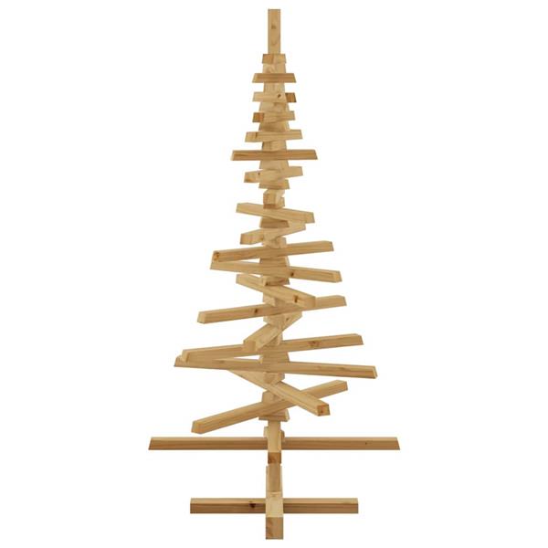 Grote foto vidaxl houten kerstboom met standaard bruin 120 cm massief grenenhout diversen overige diversen
