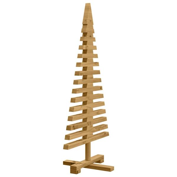 Grote foto vidaxl houten kerstboom met standaard bruin 90 cm massief grenenhout diversen overige diversen