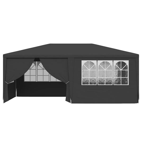 Grote foto vidaxl partytent met zijwanden professioneel 90 g m 4x6 m antraciet tuin en terras overige tuin en terras