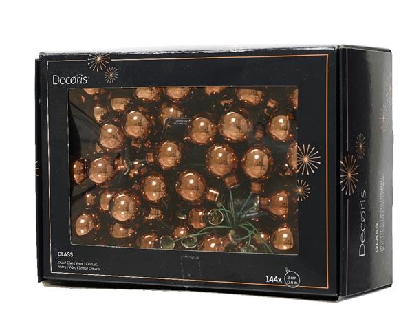 Grote foto balletjes op draad 2 cm espresso glans doos 144 stuks kerstballen verzamelen overige verzamelingen