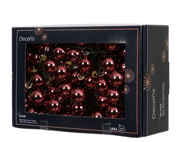 Grote foto balletjes op draad 2 cm maroon glans doos 144 stuks kerstballen verzamelen overige verzamelingen