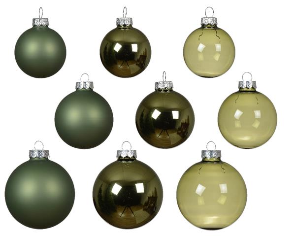 Grote foto kerstballen glas rozemarijngroen 7cm set van 21 verzamelen overige verzamelingen