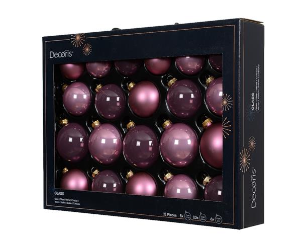 Grote foto kerstballen glas vintage roze 7 cm set van 21 verzamelen overige verzamelingen