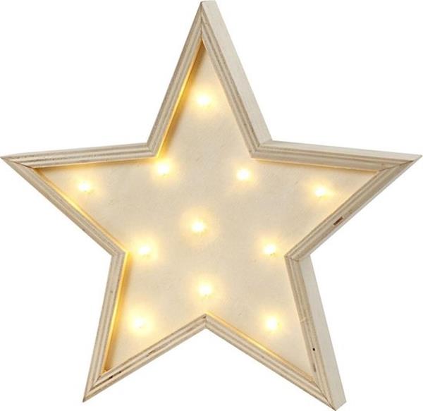 Grote foto ster van triplex met verlichting licht box h 26 cm d 3 5 cm verzamelen overige verzamelingen