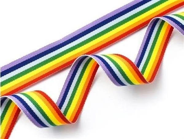 Grote foto lint regenboog dubbelzijdig kleurrijk 25 mm 5 meter per stuk verzamelen overige verzamelingen