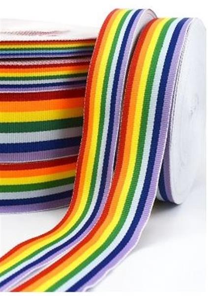 Grote foto lint regenboog dubbelzijdig kleurrijk 25 mm 5 meter per stuk verzamelen overige verzamelingen