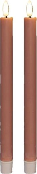 Grote foto ledkaars 3d flame candle oud roze anna collection d 2 5 h 25 cm 2 stuks verzamelen overige verzamelingen