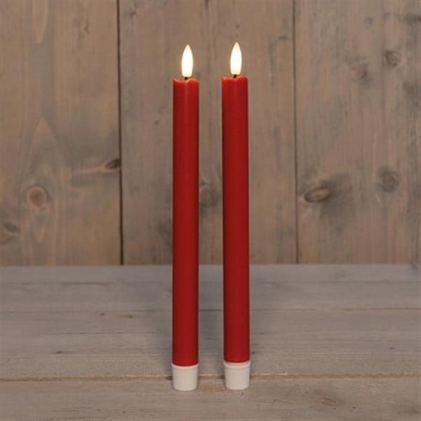 Grote foto ledkaars 3d flame candle rood anna collection d 2 5 h 23 cm 2 stuks verzamelen overige verzamelingen