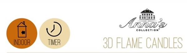Grote foto ledkaars 3d flame candle rood anna collection d 2 5 h 23 cm 2 stuks verzamelen overige verzamelingen