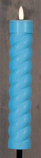 Grote foto led fakkel solar pastel blauw swirl anna collection met timer 21x4 cm op 76 cm steker per stuk verzamelen overige verzamelingen