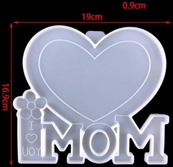 Grote foto siliconenmal fotolijstje love mom epoxy resin 16 cm per stuk verzamelen overige verzamelingen