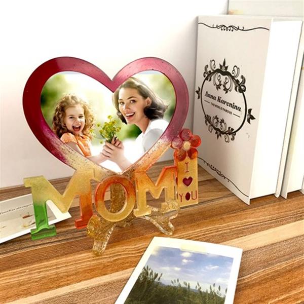 Grote foto siliconenmal fotolijstje love mom epoxy resin 16 cm per stuk verzamelen overige verzamelingen
