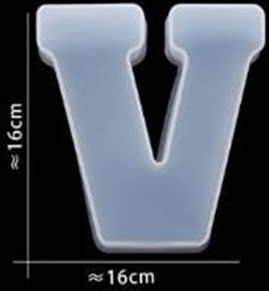 Grote foto siliconenmal letter v voor epoxy resin zeep en kaarsen 16 cm per stuk verzamelen overige verzamelingen