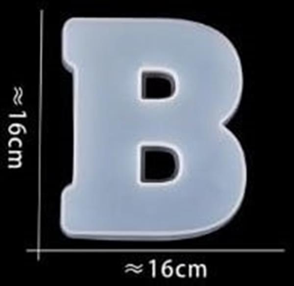 Grote foto siliconenmal letter b voor epoxy resin zeep en kaarsen 16 cm per stuk verzamelen overige verzamelingen
