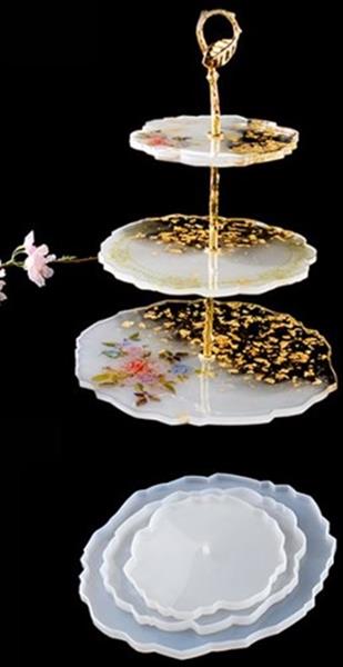 Grote foto benodigdheden voor siliconenmal etagiere goud blad 024321 voor epoxy resin en andere hobby verzamelen overige verzamelingen