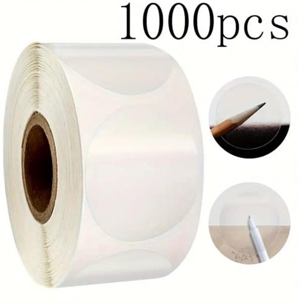 Grote foto thermische labels blanco etiketten voor thermal labelprinters diverse merken transparant rond 25 mm verzamelen overige verzamelingen