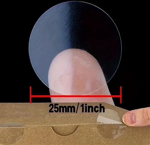 Grote foto thermische labels blanco etiketten voor thermal labelprinters diverse merken transparant rond 25 mm verzamelen overige verzamelingen