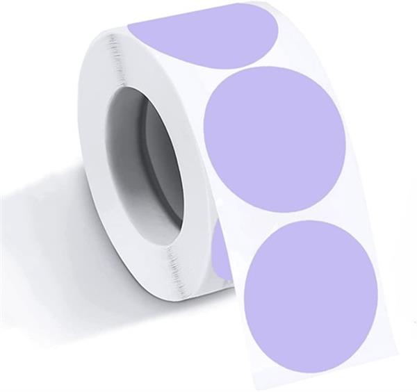 Grote foto thermische labels blanco etiketten voor thermal labelprinters lila ronde stickers 5 cm rol 300 stuks verzamelen overige verzamelingen