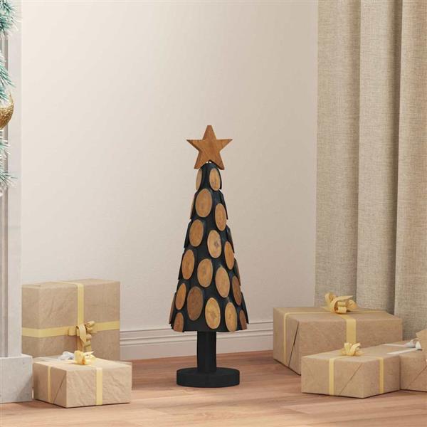 Grote foto vidaxl kerstboom met standaard bruin 60 cm massief teakhout diversen overige diversen