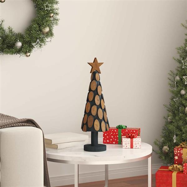 Grote foto vidaxl kerstboom met standaard bruin 60 cm massief teakhout diversen overige diversen