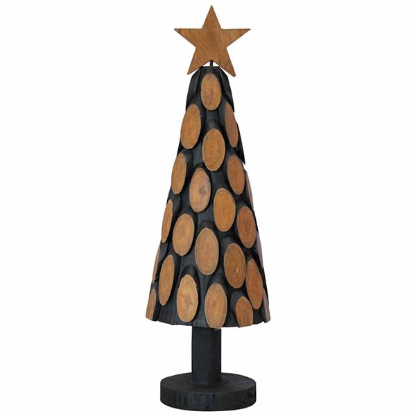 Grote foto vidaxl kerstboom met standaard bruin 60 cm massief teakhout diversen overige diversen