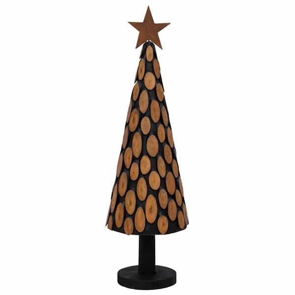 Grote foto vidaxl kerstboom met standaard bruin 150 cm massief teakhout diversen overige diversen