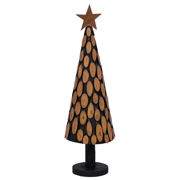 Grote foto vidaxl kerstboom met standaard bruin 150 cm massief teakhout diversen overige diversen