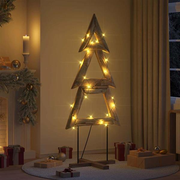 Grote foto vidaxl kerstboom met standaard bruin 180 cm massief teakhout diversen overige diversen