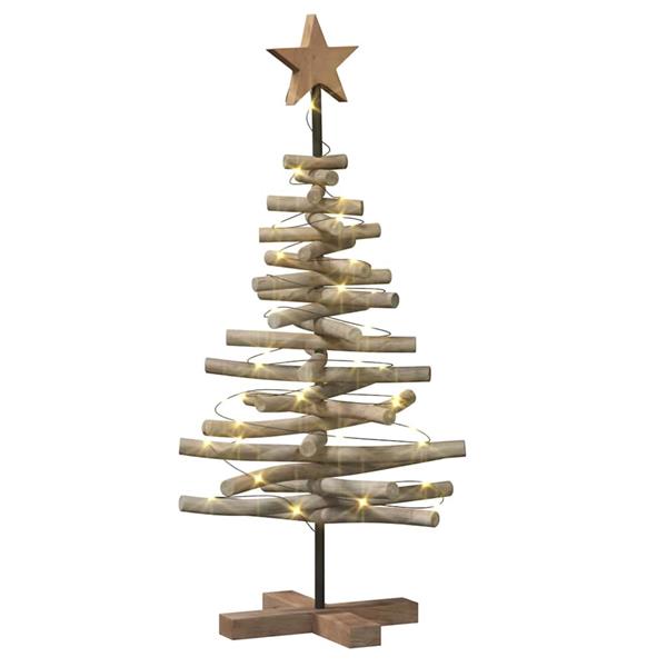 Grote foto vidaxl kerstboom met standaard bruin 90 cm massief teakhout diversen overige diversen