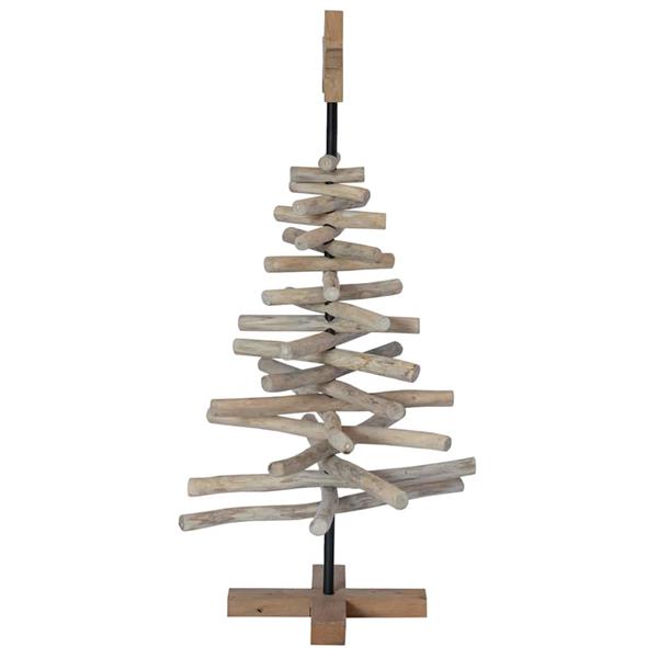 Grote foto vidaxl kerstboom met standaard bruin 90 cm massief teakhout diversen overige diversen