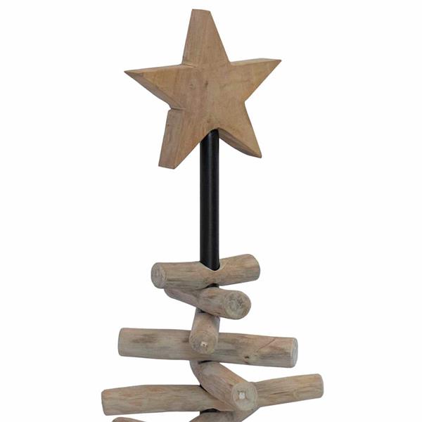 Grote foto vidaxl kerstboom met standaard bruin 90 cm massief teakhout diversen overige diversen
