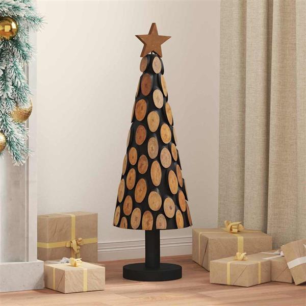 Grote foto vidaxl kerstboom met standaard bruin 90 cm massief teakhout diversen overige diversen