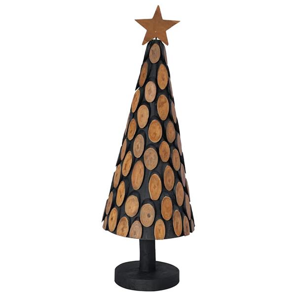 Grote foto vidaxl kerstboom met standaard bruin 90 cm massief teakhout diversen overige diversen